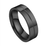 Simple Car Line Men s Titanium Steel Ring Zircon Couple Ring